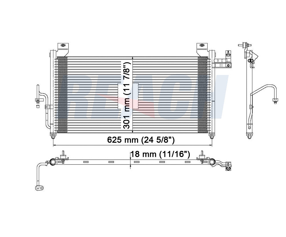 1999 MAZDA PROTEGE 1.8 L CONDENSER REA31-3117P