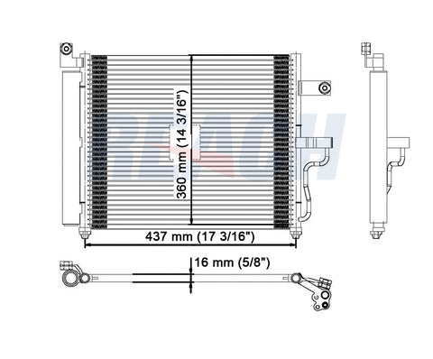 2001 HYUNDAI ACCENT 1.6 L CONDENSER REA31-3119P