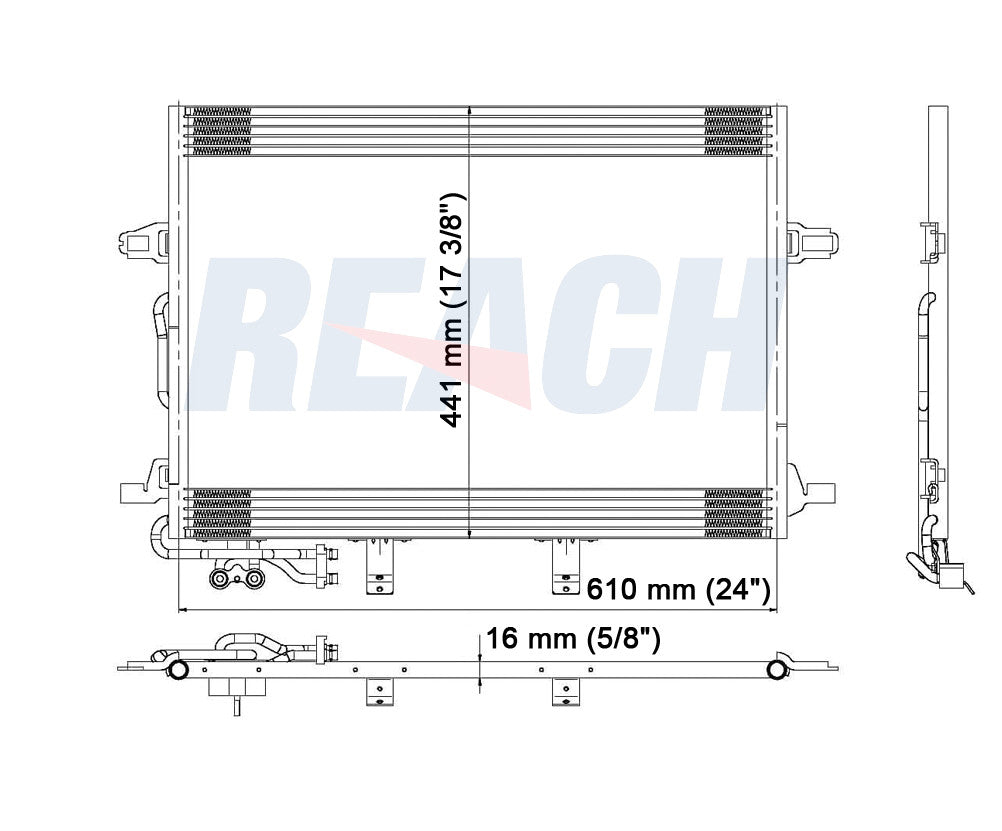 2003 MERCEDES-BENZ E500 5.0 L CONDENSER REA31-3159P