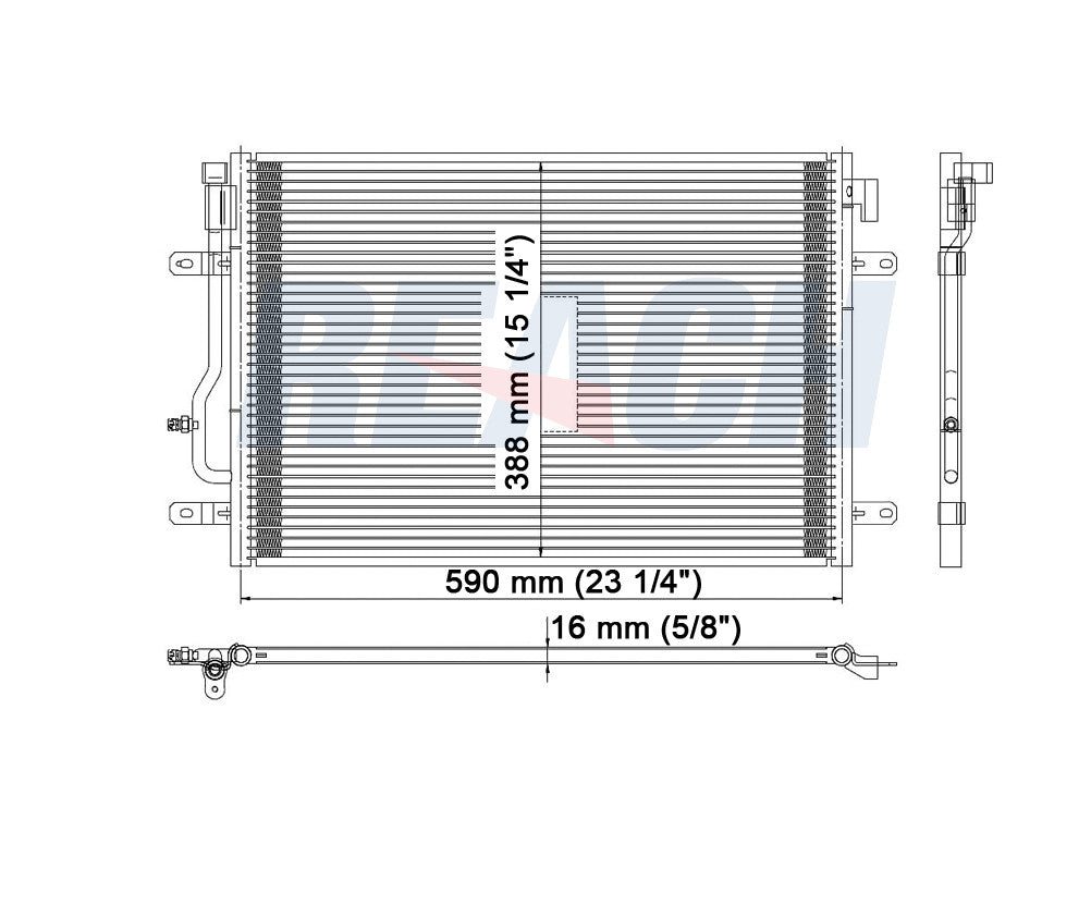 2003 AUDI A4 1.8 L CONDENSER REA31-3160P