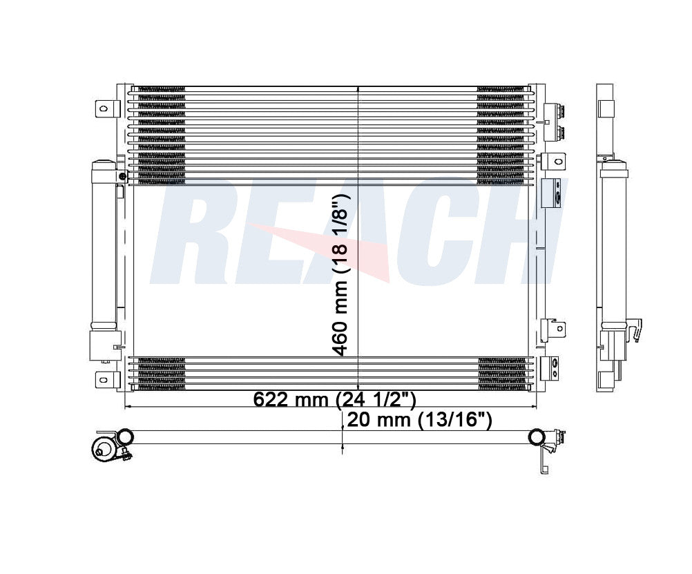 2010 CHRYSLER 300 6.1 L CONDENSER REA31-3237P
