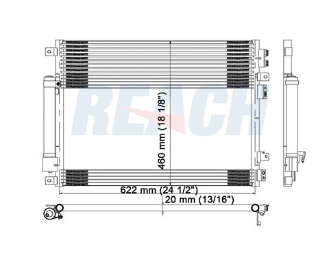 2009 CHRYSLER 300 6.1 L CONDENSER REA31-3237P