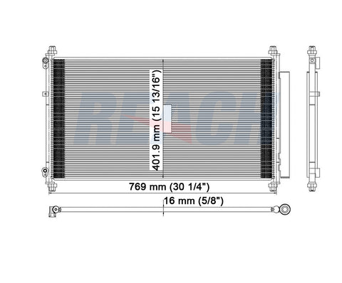 2005 HONDA ODYSSEY 3.5 L CONDENSER REA31-3246P