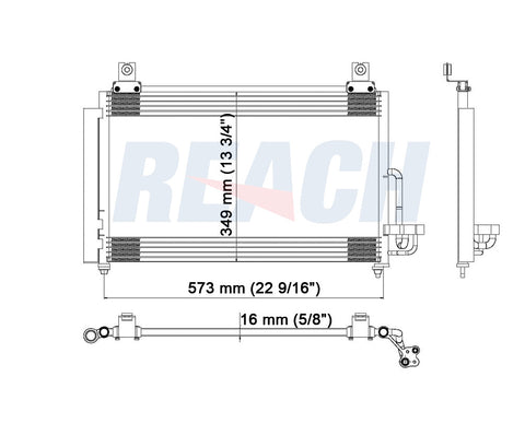 2003 KIA RIO 1.6 L CONDENSER REA31-3263P