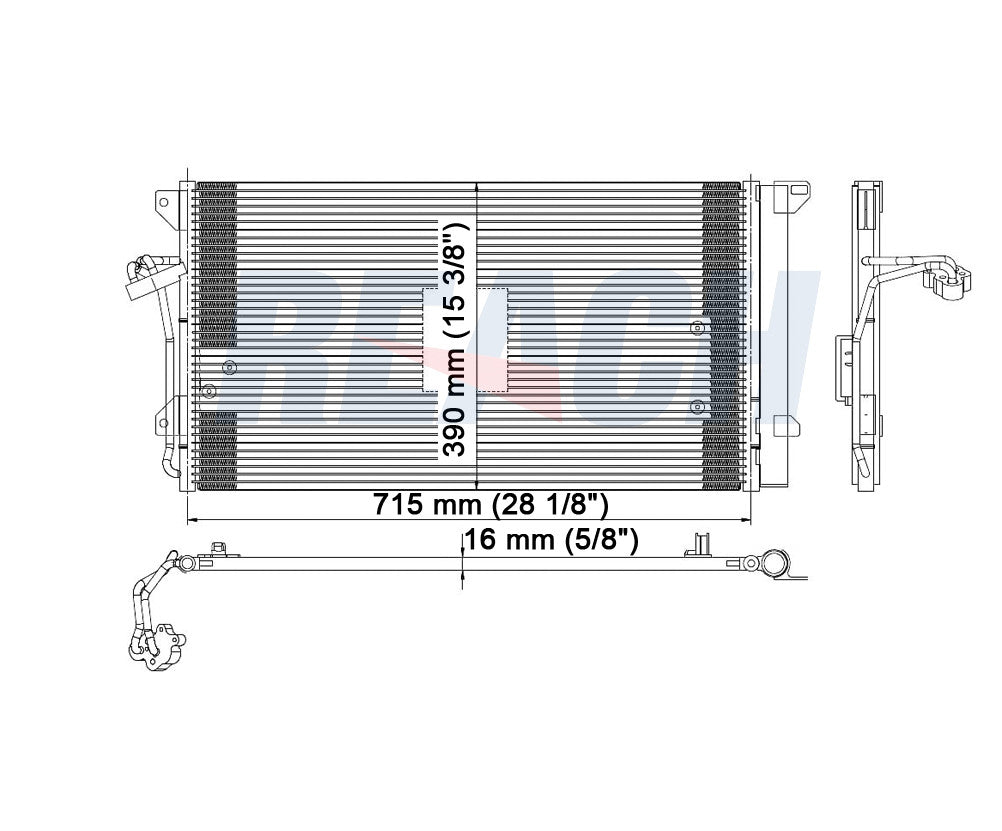 2004 VOLKSWAGEN TOUAREG 4.2 L CONDENSER REA31-3294P