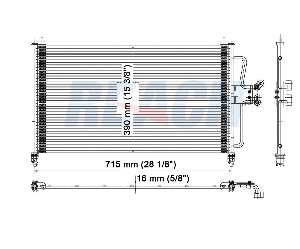 2005 MERCURY MARINER 2.3 L CONDENSER REA31-3298P