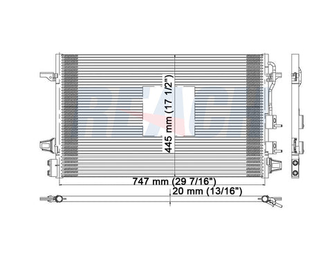 2005 DODGE CARAVAN 3.3 L CONDENSER REA31-3320P
