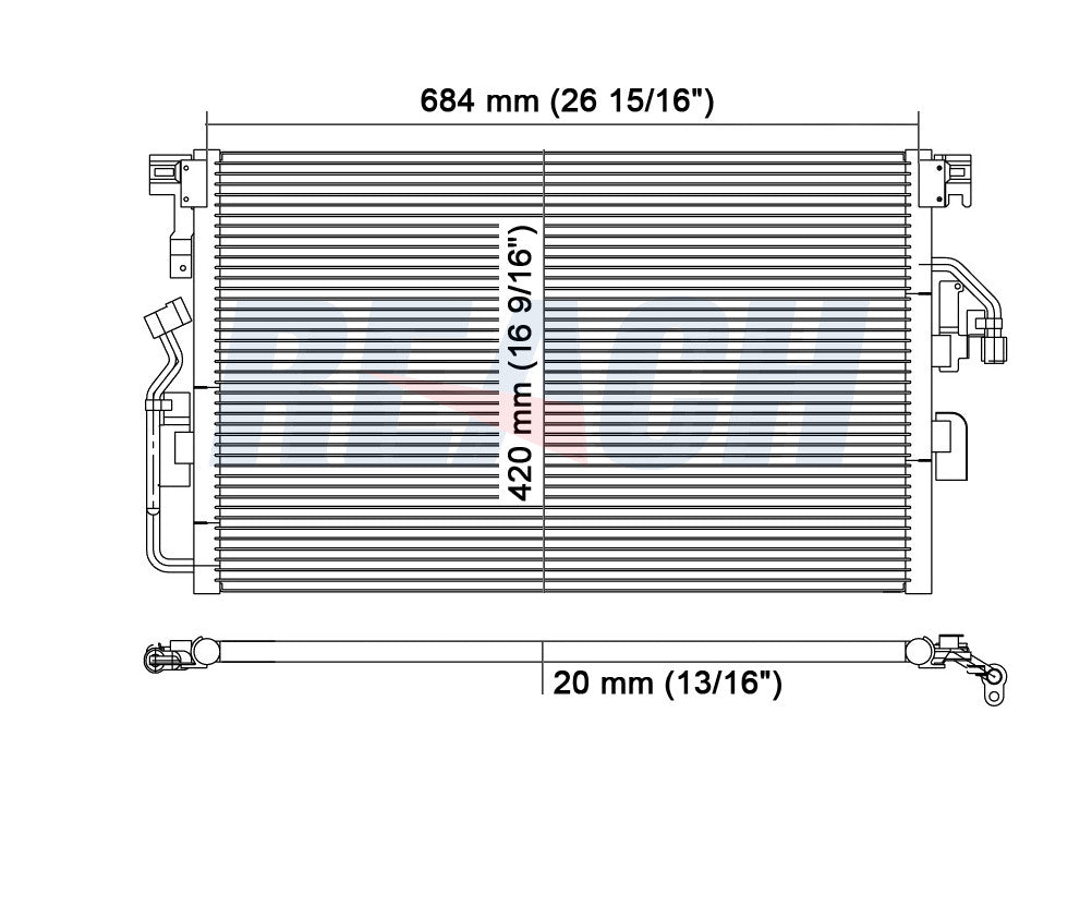 2006 SATURN VUE 3.5 L CONDENSER REA31-3343P