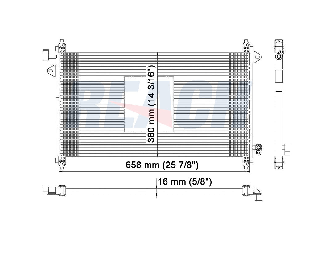 2009 FORD MUSTANG 4.0 L CONDENSER REA31-3362P