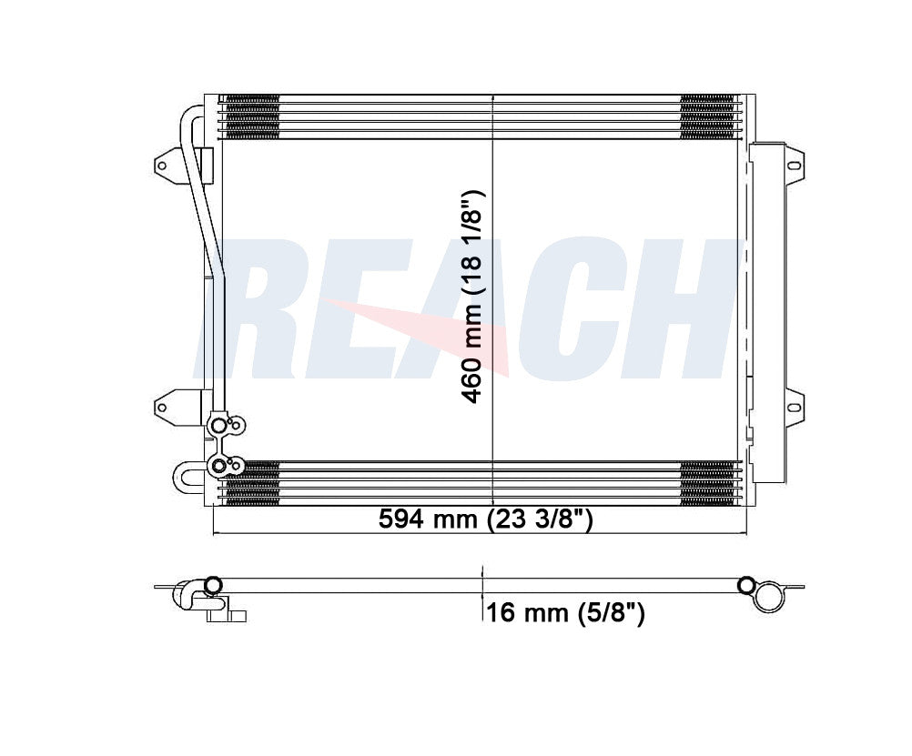 2011 VOLKSWAGEN CC 3.6 L CONDENSER REA31-3493P