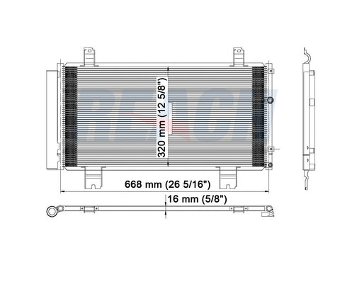 2008 LEXUS IS250 2.5 L CONDENSER REA31-3523P