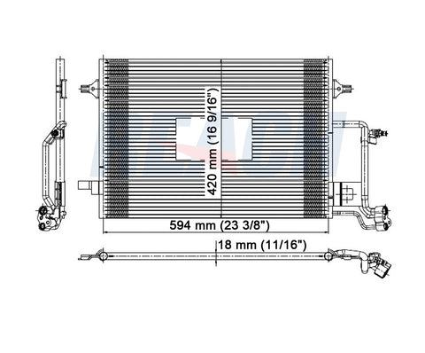 2004 AUDI ALLROAD QUATTRO 2.7 L CONDENSER REA31-3536P