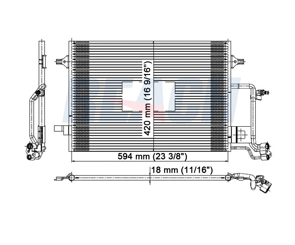 2001 AUDI A6 QUATTRO 2.7 L CONDENSER REA31-3536P