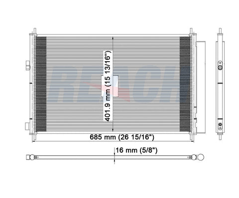 2007 TOYOTA RAV4 2.4 L CONDENSER REA31-3575P