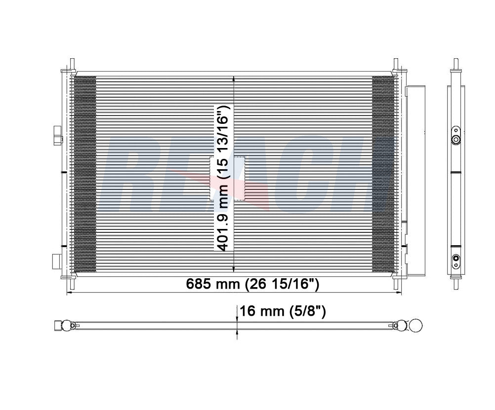 2007 TOYOTA RAV4 3.5 L CONDENSER REA31-3575P