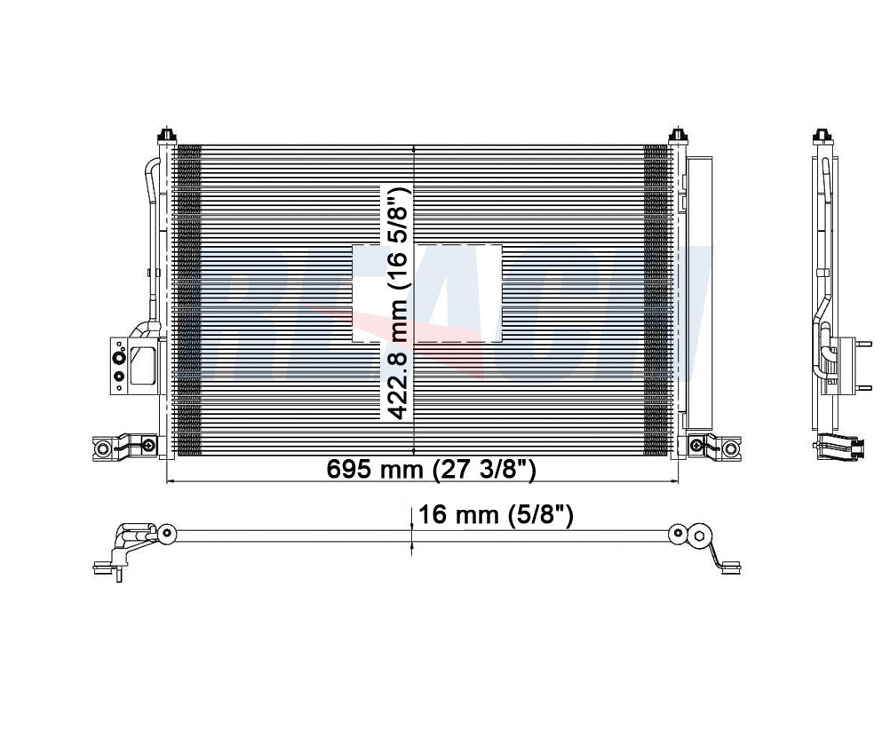 2008 HYUNDAI SANTA FE 2.7 L CONDENSER REA31-3576P
