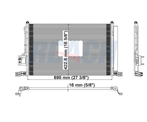2007 HYUNDAI SANTA FE 3.3 L CONDENSER REA31-3576P