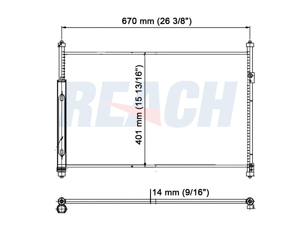 2008 SUZUKI GRAND VITARA 2.7 L CONDENSER REA31-3582P