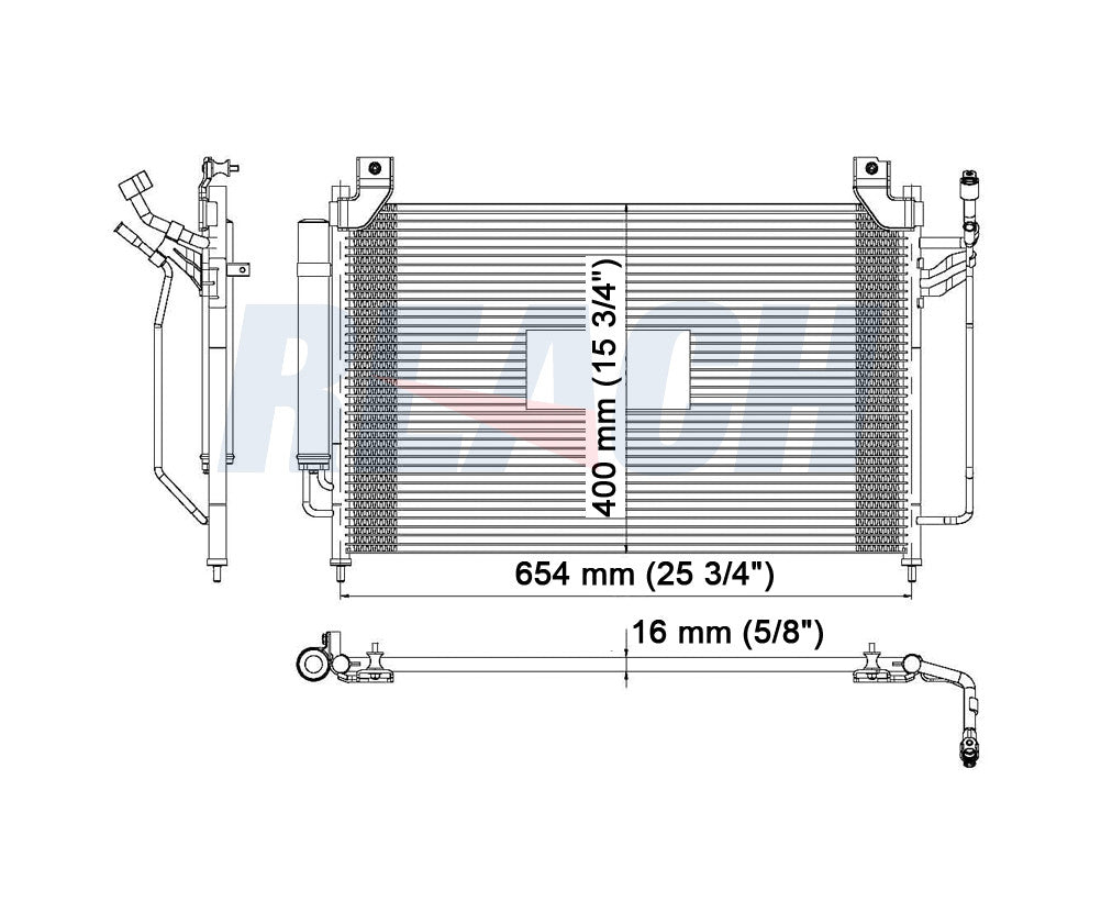 2012 MAZDA CX-7 2.3 L CONDENSER REA31-3589P