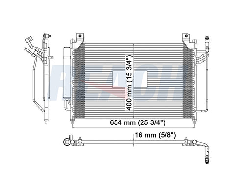 2010 MAZDA CX-7 2.3 L CONDENSER REA31-3589P