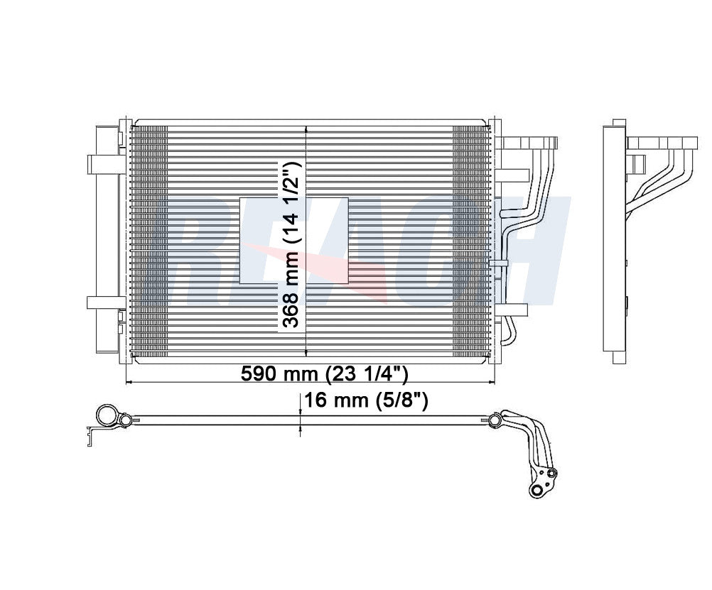 2008 HYUNDAI ELANTRA 2.0 L CONDENSER REA31-3591P