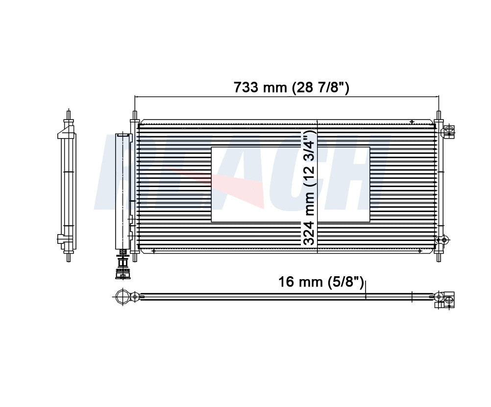 2008 HONDA FIT 1.5 L CONDENSER REA31-3593P