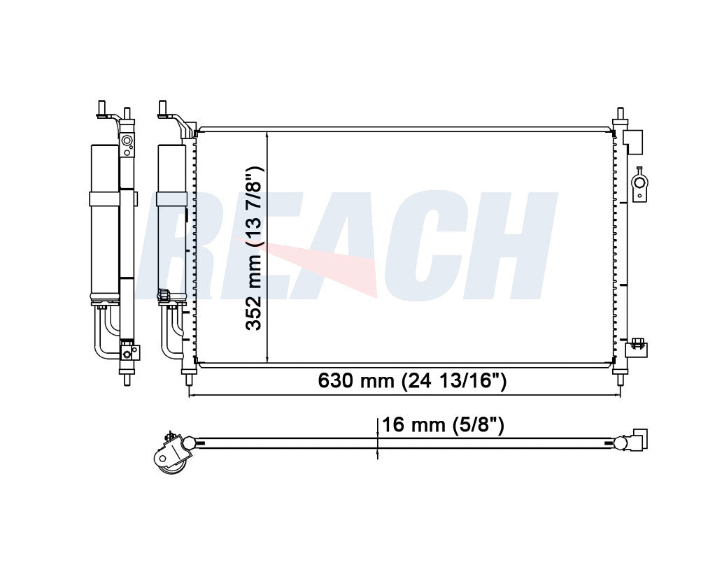 2009 NISSAN VERSA 1.6 L CONDENSER REA31-3594P