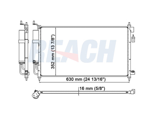 2012 NISSAN VERSA 1.6 L CONDENSER REA31-3594P