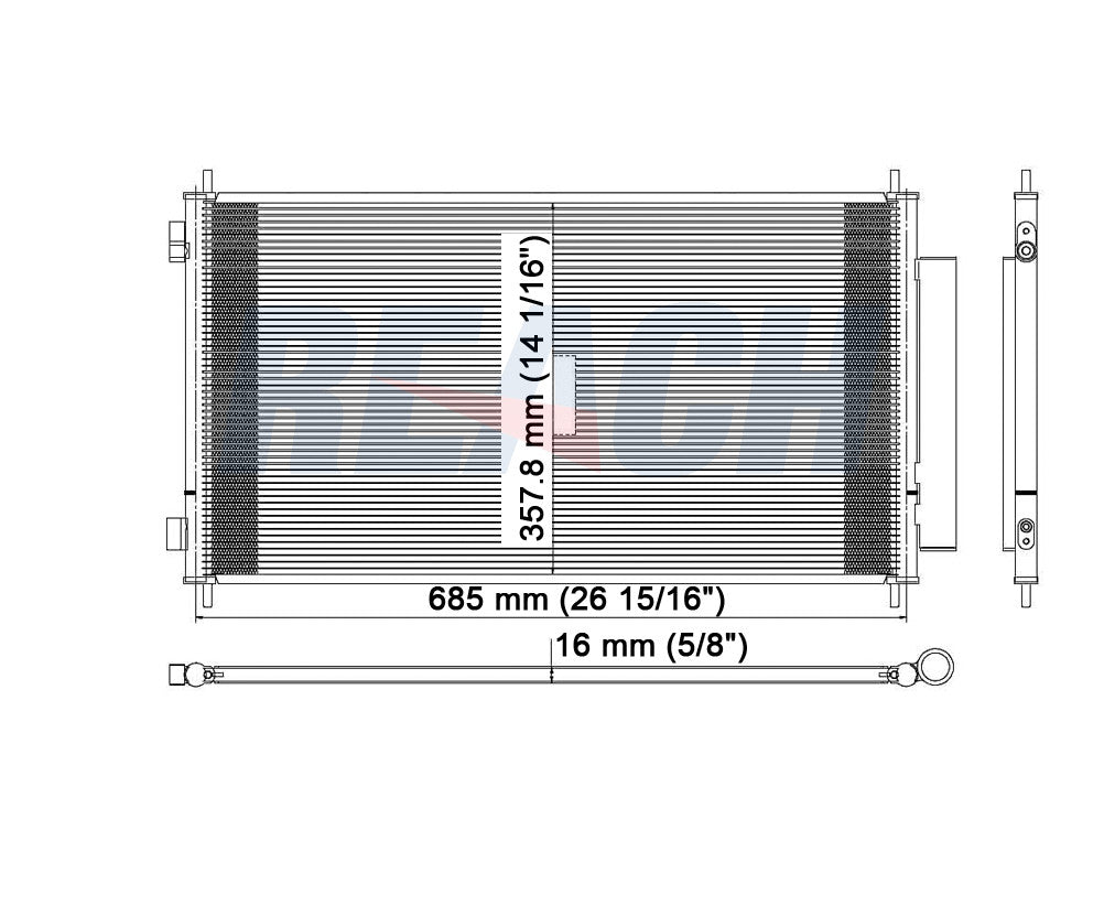 2008 HONDA CR-V 2.4 L CONDENSER REA31-3599P