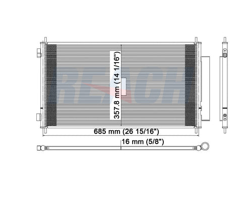 2008 HONDA CR-V 2.4 L CONDENSER REA31-3599P