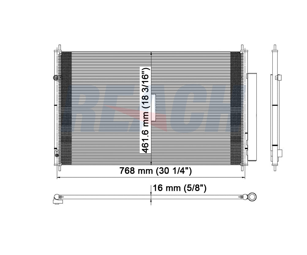 2009 ACURA MDX 3.7 L CONDENSER REA31-3600P