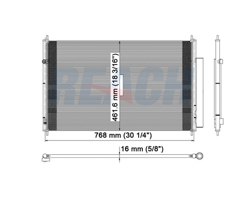 2012 ACURA ZDX 3.7 L CONDENSER REA31-3600P