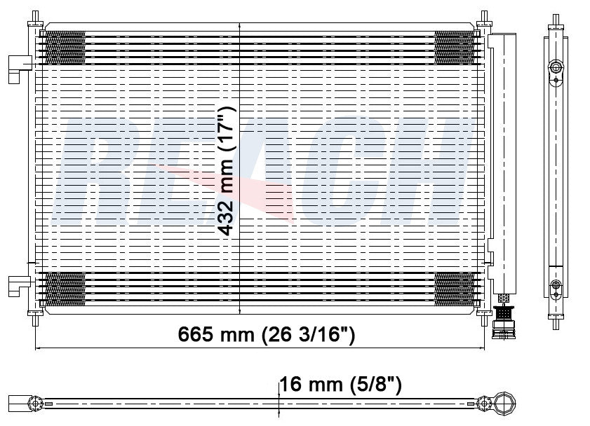 2009 MAZDA CX-9 3.7 L CONDENSER REA31-3613P