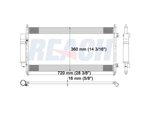 2011 NISSAN SENTRA 2.5 L CONDENSER REA31-3628P