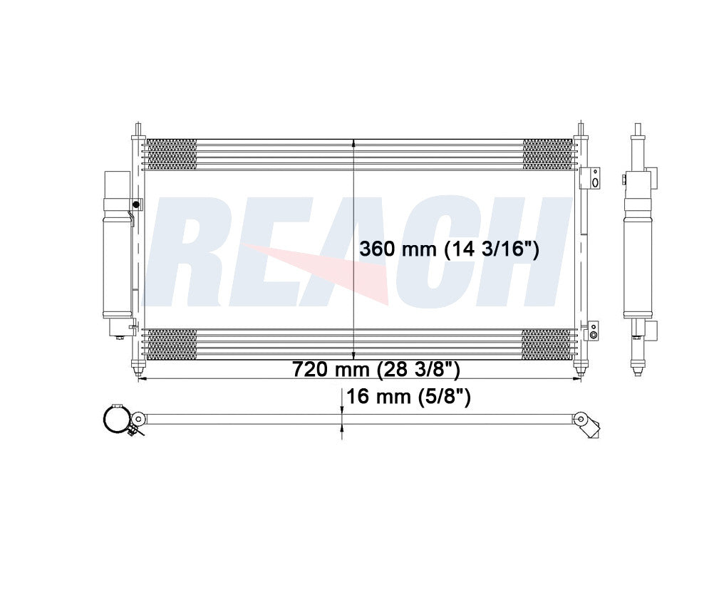 2008 NISSAN SENTRA 2.0 L CONDENSER REA31-3628P