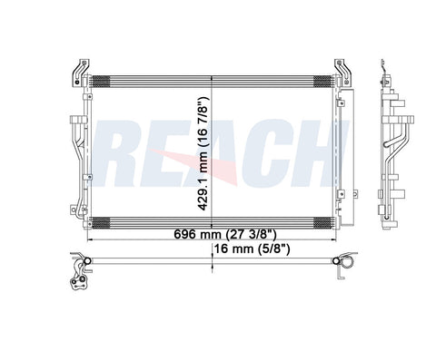 2009 HYUNDAI VERACRUZ 3.8 L CONDENSER REA31-3630P