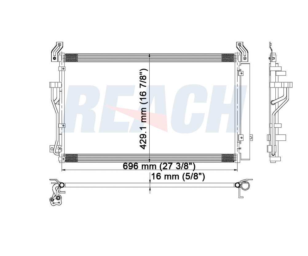 2007 HYUNDAI VERACRUZ 3.8 L CONDENSER REA31-3630P