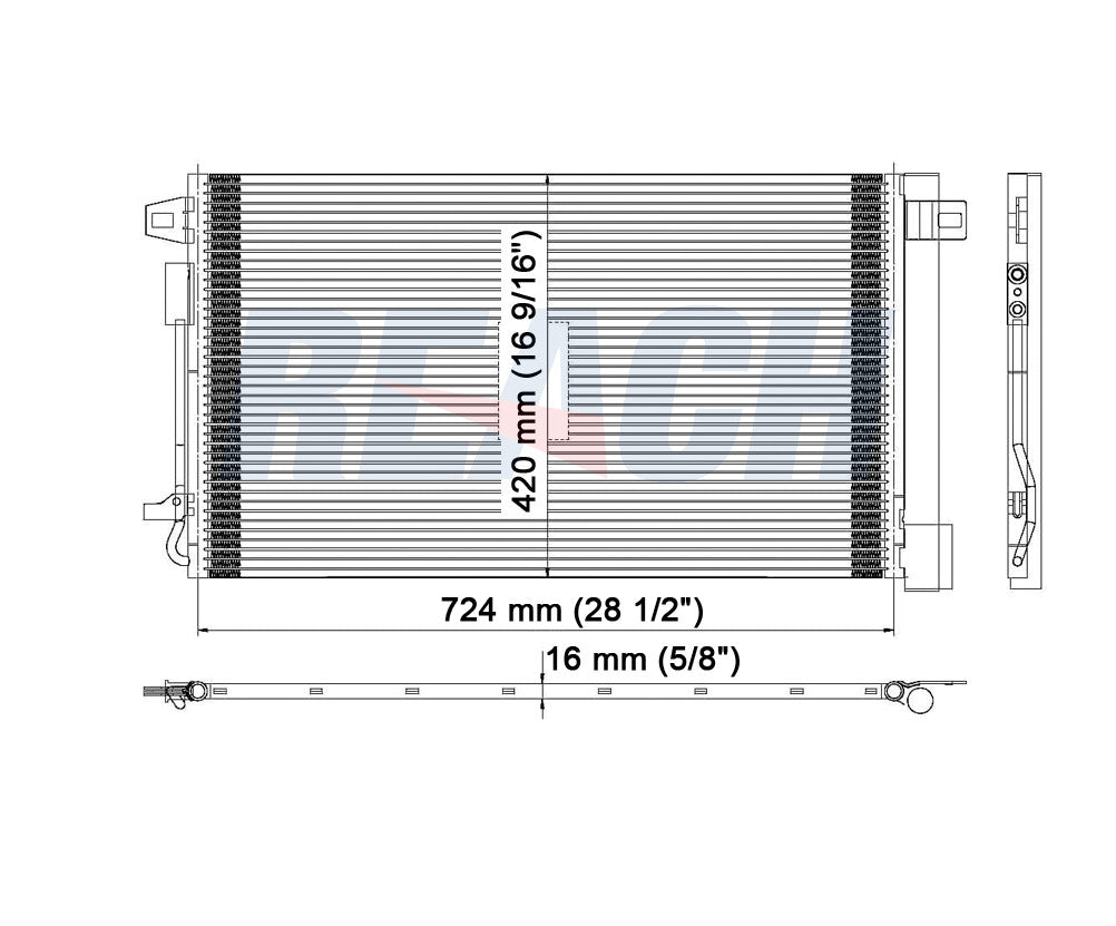 2008 GMC ACADIA 3.6 L CONDENSER REA31-3649P