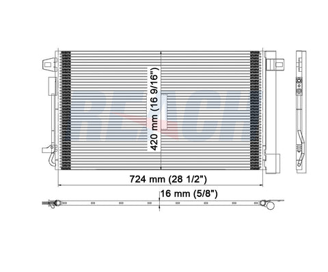 2008 GMC ACADIA 3.6 L CONDENSER REA31-3649P