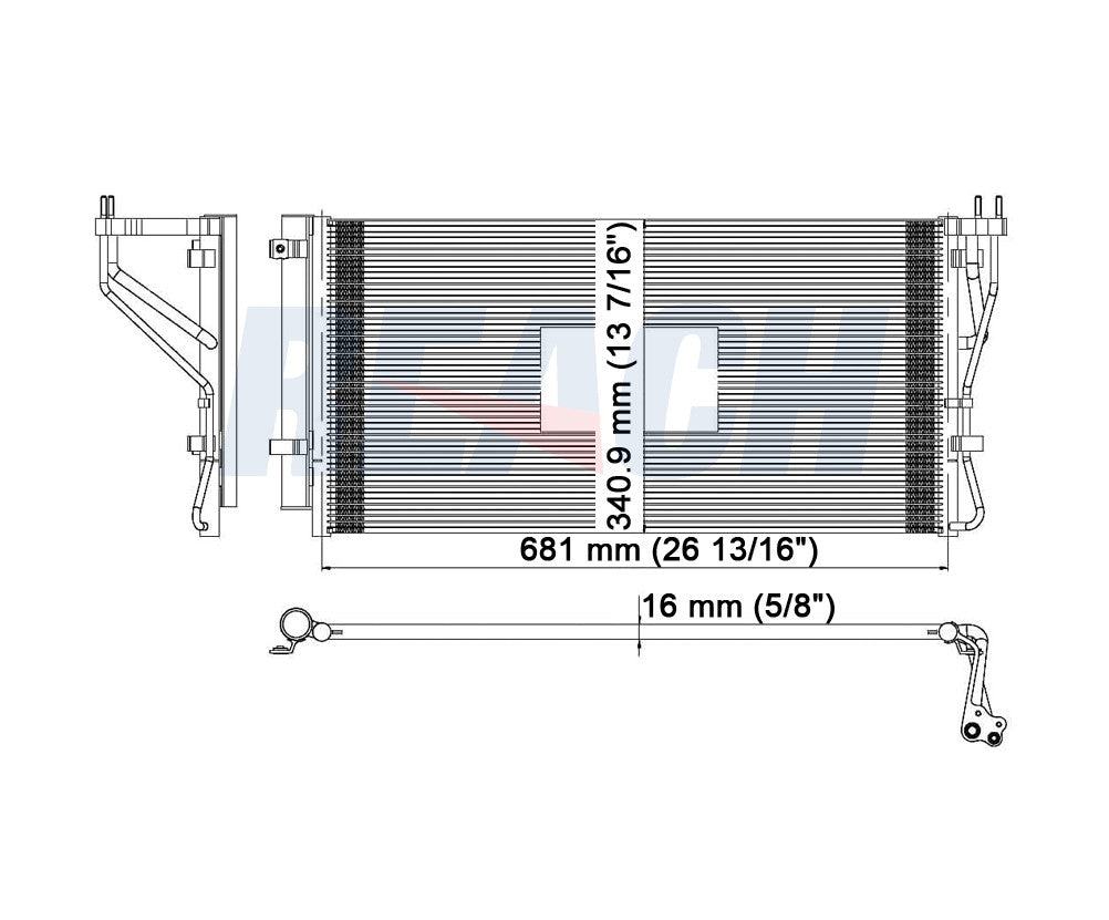 2007 KIA RONDO 2.7 L CONDENSER REA31-3658P