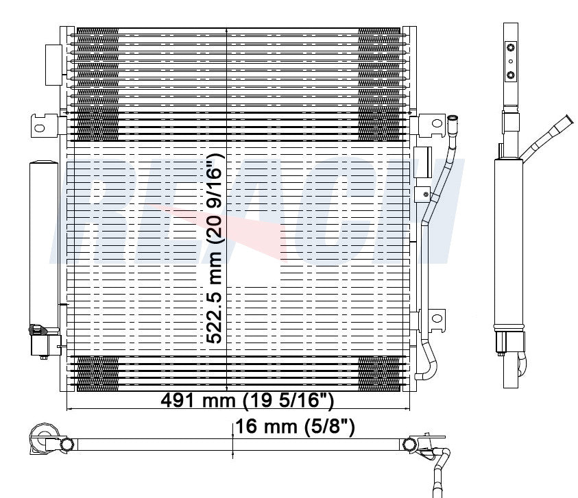 2012 JEEP LIBERTY 3.7 L CONDENSER REA31-3664P