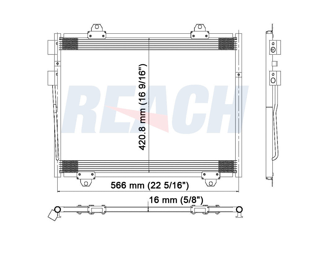 2005 DODGE DAKOTA 3.7 L CONDENSER REA31-3666P