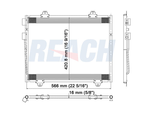 2008 MITSUBISHI RAIDER 3.7 L CONDENSER REA31-3666P