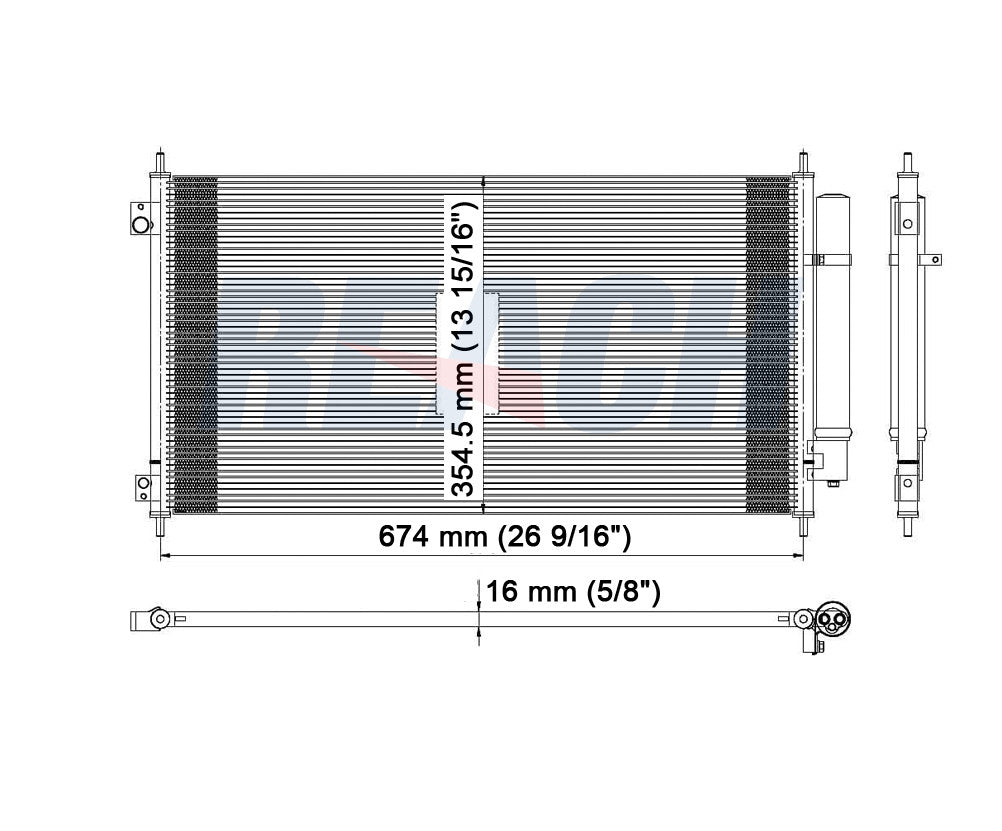 2013 HONDA CROSSTOUR 2.4 L CONDENSER REA31-3669P