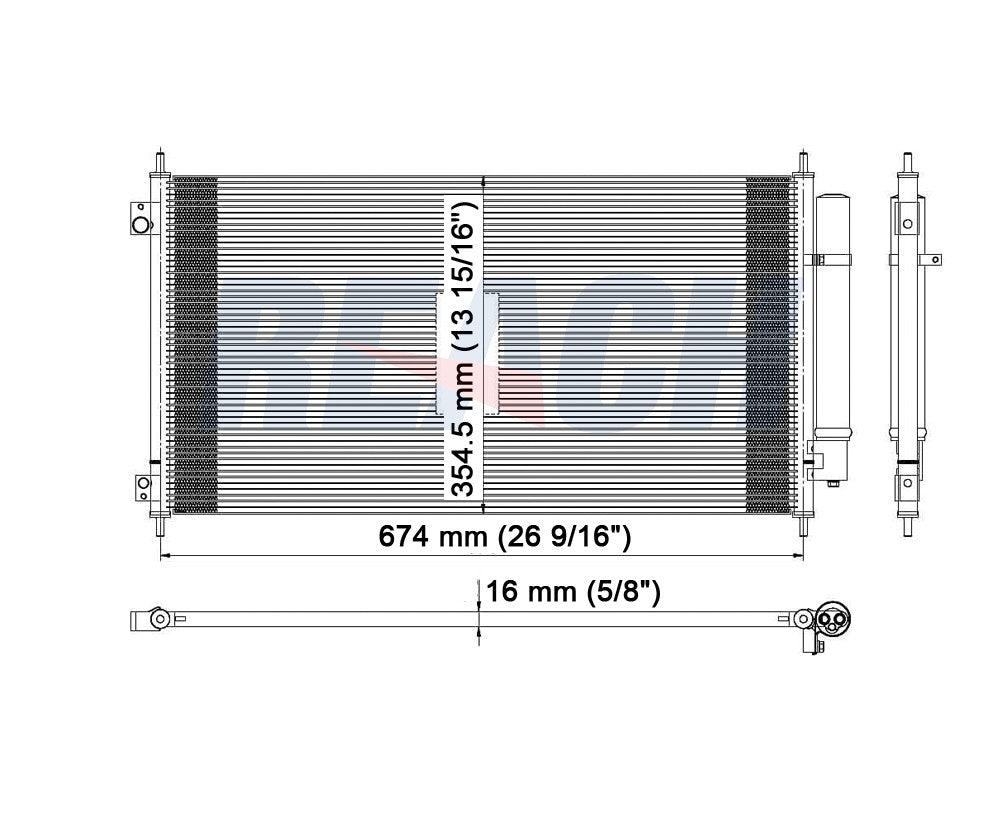2008 HONDA ACCORD 2.4 L CONDENSER REA31-3669P