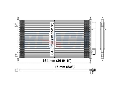 2008 HONDA ACCORD 2.4 L CONDENSER REA31-3669P