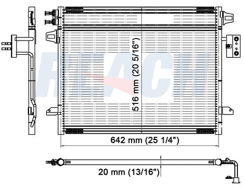 2009 CHRYSLER TOWN AND COUNTRY 3.3 L CONDENSER REA31-3682P