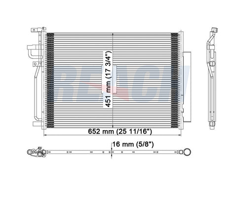 2008 SATURN VUE 2.4 L CONDENSER REA31-3687P