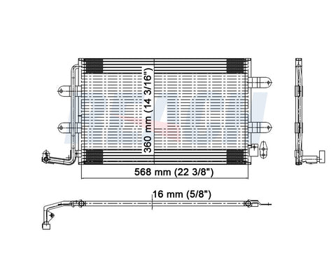 2012 VOLKSWAGEN BEETLE 2.0 L CONDENSER REA31-3692P