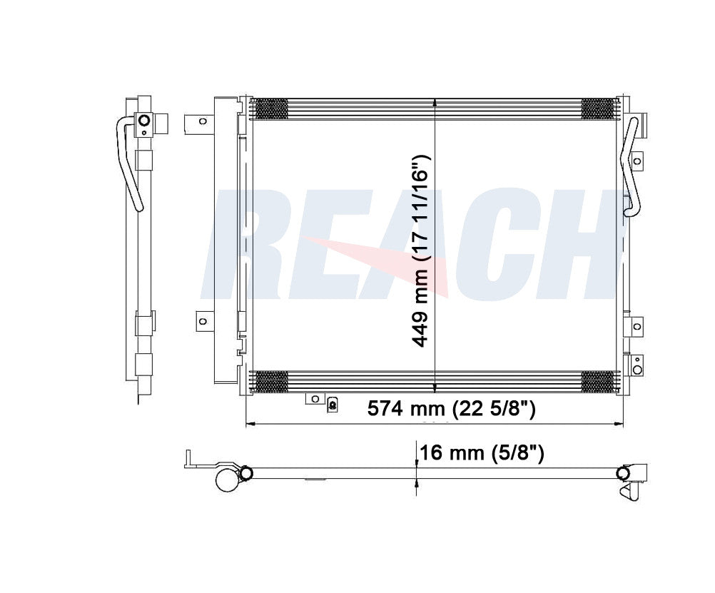 2008 KIA SORENTO 3.8 L CONDENSER REA31-3695P